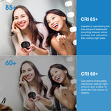 Vanity Light Bulbs, 6W LED Globe Light Bulbs (60W Equivalent), Daylight 5000K Round Light Bulbs for Vanity Makeup Mirror, G25 Bathroom Light Bulbs, 85-265V CRI85+, Non-dimmable, E26 Base 500LM, 4 Pack EvaStary