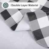 misaya Rectangle Waterproof Vinyl Table Cloth, Buffalo Flannel Backed Tablecloth, Wipeable Plastic Table Cover for Dinner, Kitchen, Outdoor (60" x 84", Black and White) misaya