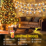 KNONEW 403FT 1000 LED Christmas Lights Outdoor String Lights 8 Modes & Timer Fairy Light Plug in Waterproof LED String Lights for Xmas Yard Tree Wedding Party Holiday Decorations (Warm White) KNONEW
