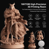 NOVA3D 16K TGM 3D Printer Resin,Tabletop Gaming,High Toughness,Impact Resistance Ultra Precision,405nm LCD Rapid Photopolymer Resin for Board Game Character Model LCD 3D Printing Beige Resin 1kg NOVA3D