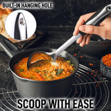 Zulay Kitchen Stainless Steel Cooking Utensil - Stainless Steel Kitchen Utensil - Durable Kitchen Gadgets - Metal Kitchen Accessories - Easy to Clean Kitchen Tools - 12" Soup Ladle Zulay Kitchen