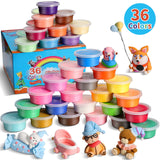 iFergoo Modeling Clay Kit - 36 Colors Magic Air Dry Clay for Kids, Ultra Light, Safe & Non-Toxic, School Art & Craft Project, Great Toy Gift for Boys and Girls ifergoo