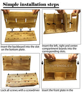 ST-BEST-P Utensil Holder Rustic Wood White Large Farmhouse Spatula Organizer for Kitchen counter Farmhouse,Countertop,Cooking Tools Storage (White) ST-BEST-P