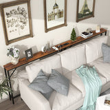 Tohomeor 5.9" Skinny Behind Sofa Console Table with Charging Station 47.24" Narrow Long Behind Couch Table with Power Outlets USB Ports Thin Entry Table for Entryway Living Room Hallway Tohomeor