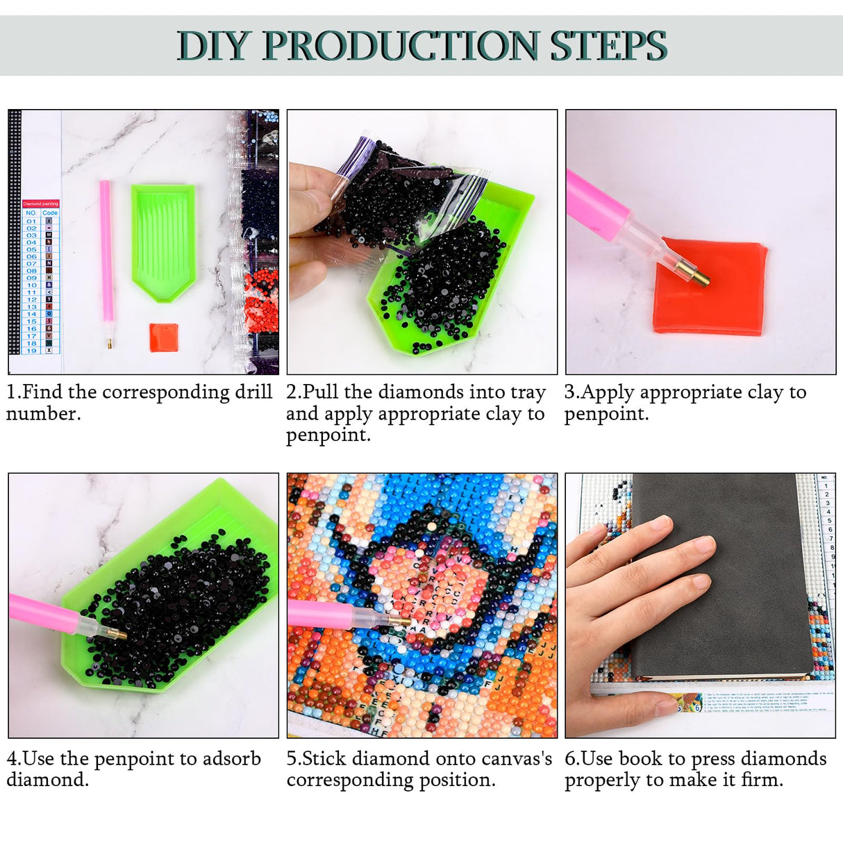 Clabby Diamond Kits for Adults and Beginners Drill Diamond DIY Butterfly Rhinestone 5D Painting for Christmas Home Wall Decor Xmas Present Clabby