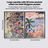 ZFCLXX Puzzle Storage Folder Keeper for Enthusiasts, 20"x 28" Iarge Capacity 1000-Pieces Puzzle Organizer Accessory, 20 Transparent High Definition Pockets, Movie Poster Storage Clip,Dust-Proof ZFCLXX