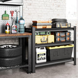 Rufokisa 40" W Garage Shelving Heavy Duty，1500LBS Loads Adjustable Garage Storage Shelves,3-Tier Metal Storage Racks and Shelving Units, Utility Rack Shelves,40”W x 18”D x 36”H,Black Rufokisa
