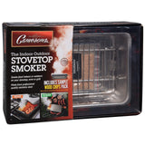 Camerons Indoor Outdoor Stovetop Smoker - Stainless Steel Barbecue Smoker Box w/Oak Wood Chips & Recipes - Works On Any Heat Source, Stovetop or BBQ Grill for Smoking Meats - Grilling Gift for Men Camerons