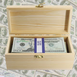 Mczxon Wooden Currency Money Cash Tray with 30 Currency Wrappers, Single Compartment Wooden Cash Money Currency Organizer Storage Change Box Case for Cash, Moneyboxes Currency Holder Cash for Money Mczxon