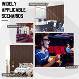 Frienda 6 Pcs 94.5 x 7.9 Inch Acoustic Wood Wall Panels Decorative Soundproof Wall Panels 3D Slat Wood Panels for Home Office Cinema Interior Wall Decoration (Walnut Wood) Frienda