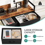 YITAHOME TV Stand with Charging Station, TV Dresser for 52'', Media Console Table, Long TV Stand for Living Room TV Stand with 7 Drawers and Shelves YITAHOME