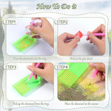 Train Diamond Art Kits for Adults, Diamond Painting Train Gem Arts and Crafts for Adults, 5D Round Full Drill Crystal Embroidery Paintings Pictures, Hobbies for Women, Home Wall Decor 12x16 Inch YEEIFFD