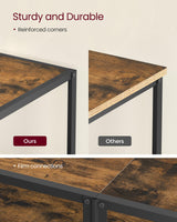 VASAGLE Modern TV Stand for TVs up to 65 Inches, 3-Tier Entertainment Center, Industrial TV Console Table with Open Storage Shelves, for Living Room, Bedroom, Rustic Brown and Black ULTV097B01 VASAGLE