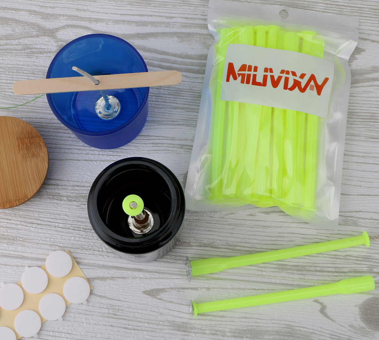 MILIVIXAY 12pcs Candle Wick Placing Tubes Wick Centering Tool for Candle Making. MILIVIXAY