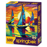 Springbok's Sunset Sailing 500 Piece Jigsaw Puzzle for Adults-Unique Cut Pieces- Made in USA Springbok