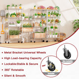 PrimeZone 75" H Wire Shelving 5 Tier Slim Steel Storage Metal Shelves with Wheels,Adjustable Kitchen Utility Shelving Unit,Pantry Rack Rolling Metal Shelf Chrome 24" Wx18 Dx75 H PrimeZone