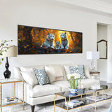 Pavemlo 5D Large Diamond Art Kits for Adults Tiger, Full Drill Big Diamond Painting Kits Animal Pictures Paint with Diamonds, DIY Cross Stitch Art Rhinestone Craft for Home Wall Decor 12x31.5 inch Pavemlo