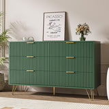 MAISONARIA Green Dresser for Bedroom, Modern Dresser with Gold Metal Handles & Chests of Drawers, Wood Chest of Drawers for Bedroom MAISONARIA
