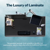 Vari ComfortEdge 60x30 Adjustable Desk - Electric Adjustable Height Standing Desk, Black - Sloped Ergonomic Front Edge and Stable T-Style Legs - Easy Vari