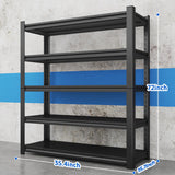 AOJUFEO Garage Shelving Heavy Duty 5 Tier Adjustable Metal Storage Shelf Industrial Rack Easy Assembly for Basement, Warehouse, Garage Storage Organization 16" D x 36" W x 72" H AOJUFEO