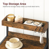 MAHANCRIS Night Stand, Nightstand with 3 Fabric Storage Drawers, Bedside Table with Storage Shelf, Bed Side Table for Bedroom, Living Room, Rustic Brown ETHR11601 MAHANCRIS