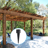 POSTYBAY 2 Pcs 4"x4" Fence Post Anchor Ground Spike 16"(Actual 3.6"x3.6") Heavy Duty Metal Fence Post Anchor with Black Powder-Coated for Deck,Fence,Porch,Railing,Mailbox POSTYBAY