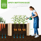 PaPaJet Wooden Raised Garden Bed for Outdoor, Deep Large Planter Box for Gardening, Vegetables, Flowers, Herbs（8×6×2FT） PaPaJet