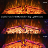 Benrocks 36'' Electric Fireplace Inserts, Recessed & Built in Wall Electric Fireplace Heater with Fire Crackling Sound, Adjustable Top Light & Flame Speed, Overheating Protection, 750/1500W Black Benrocks