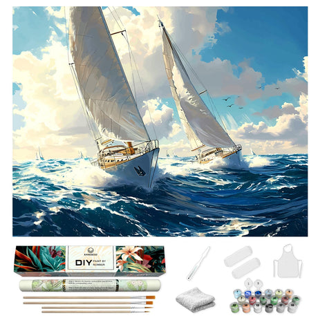 KANEDESG Paint by Numbers kit for Adults Beginners, Adult Paint by Number Kits, 16x20Inch Canvas Ocean Landscape Easy Acrylic DIY Painting Crafts,Drawing Paintwork for Adults Beginner KANEDESG