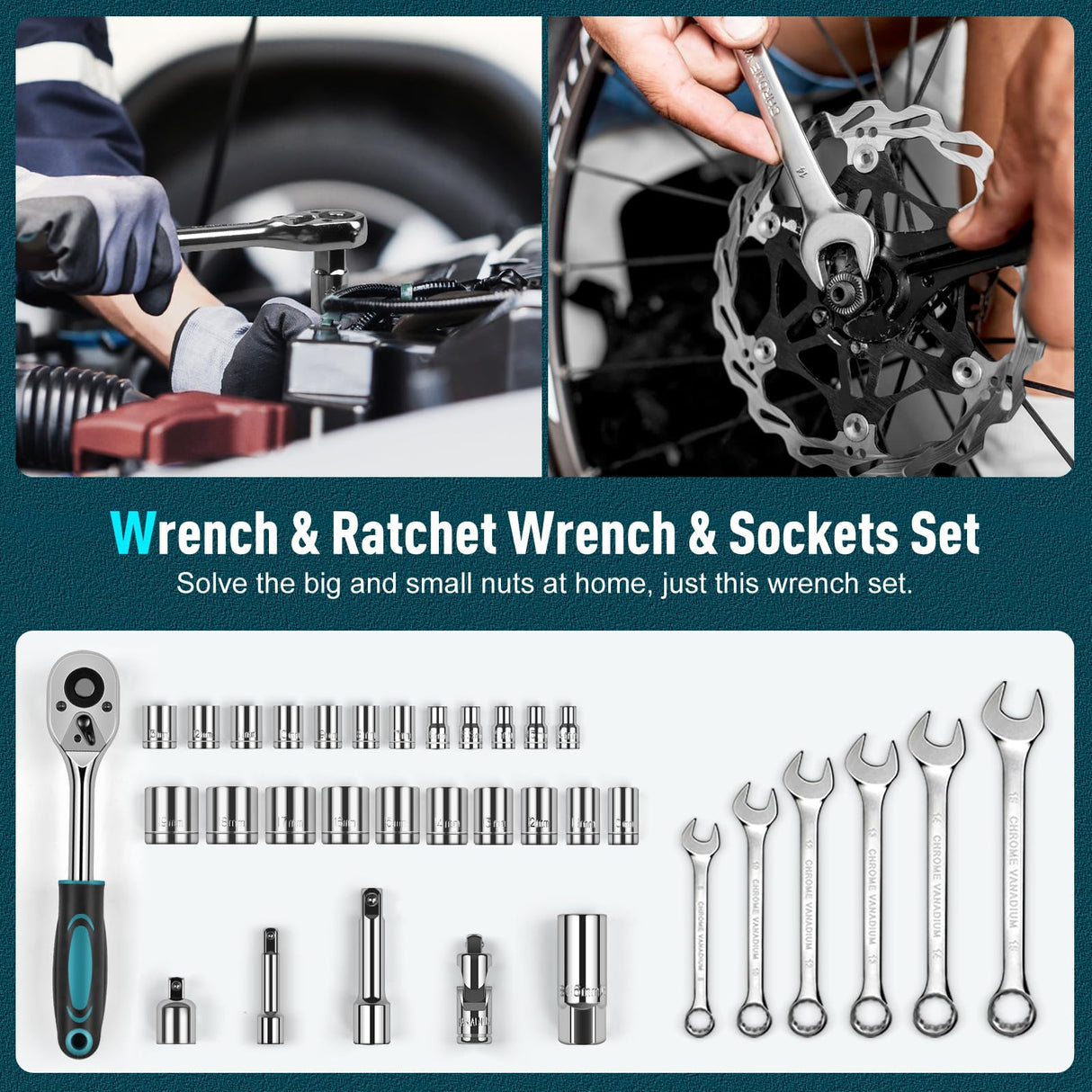 Sundpey 379-PCs Home Tool Kit - Portable Complete Household and Auto Repair Tool Set - Hand General Basic Tool Box Storage Case with Drawer - Full Basic Toolkit for Handyman & Diyer & Homeowner Sundpey