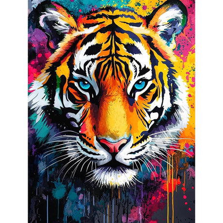DOMROM Diamond Painting Kits for Adults Tiger, Watercolor Diamond Art Kits for Adults, 5D Diamond Painting Tiger DIY Round Paint with Diamonds Painting Kits for Home Wall Decor 12x16inch DOMROM
