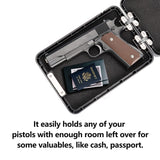 Adoreal Gun Safes for Pistols, Small Pistol Safe Handgun Portable Safe with 4 Digits Combination Lock for Gun Storage, Plastic Handgun Case for Car, Home, Travel Adoreal