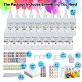 Large Tie Dye Kit for Kids and Adults - 239 Pack Permanent Tie Dye Kits for Clothing Craft Fabric Textile Party Group Handmade Project (Dye up to 60 Medium Adults T-Shirts!) YRYM HT