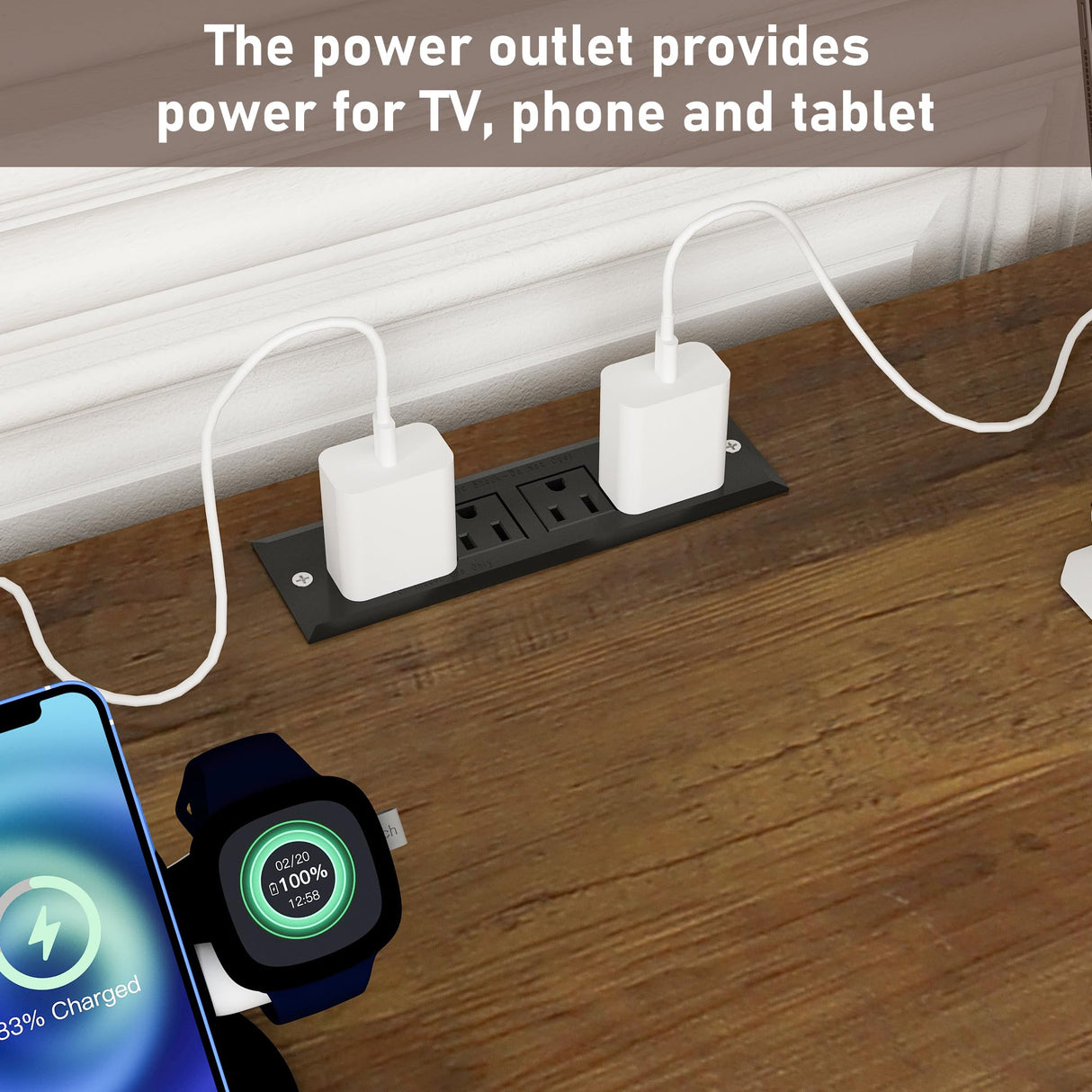 chartustriable 103" Wall Unit TV Stand with Storage for TVs up to 80" Large Farmhouse Wall Unit Entertainment Center w/Sliding Barn Door Cabinets and Power Outlet for Living Room, Rustic Brown chartustriable