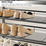 HOOBRO 12-Tier Shoe Rack, Large Capacity Shoe Storage Organizer for 35-45 Pairs of Shoes, Standing Shoe Shelf with Slanted Shelves, for Entryway, Closet, Hallway, Rustic Brown and Black BF51XJ01 HOOBRO