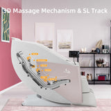 MassaMAX A305 Massage Chair Full Body, Zero Gravity, 53.15" SL-Track Shiatsu Massage Recliner Chair with Heat, AI Voice Control, Body Scan and Calfrest Extension, 15 Modes, Fully Assembled, Golden MassaMAX