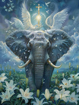 Ginfonr DIY 5D Diamond Art Kits for Adults, Elephants Diamond Painting for Adults, Diamond Art Animal Full Drill, Diamond Art Kits Embroidery Rhinestone Craft for Home Wall Decor 12 * 16 Inch Ginfonr