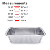 (100 Pack) Premium 2-LB Bread Loaf Baking Pans - 8.5" x 4.5" x 2.5" l Heavy Duty l Disposable Aluminum Foil Tins for Cakes Meatloaf Lasagna Fig & Leaf