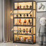 5-Tier Display Cabinet with Acrylic Doors, 67.5" Transparent Curio Display Case for Figures, Collectibles Toy Organizers Rack & Display Shelf, Kids Bookcase for Home, Office, Playroom, Living Room IHGSSKD