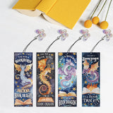 4pcs Diamond Art Bookmarks,Diamond Painting Bookmark Kits for Adult,DIY Gem Art Small Crafts with Rhinestone Tassel,Paint by Diamonds for Graduation Birthday Reader Gifts (Dragon) bestact