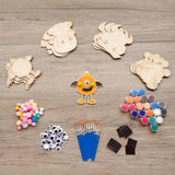 VENUSFIT Halloween Crafts for Kids – 12 PCS DIY Monster Wooden Magnet Painting Kit with Googly Eyes – Halloween Party Favors for Ages 4-8, Non Candy Trick or Treat Gifts & Classroom Treats Bulk VENUSFIT