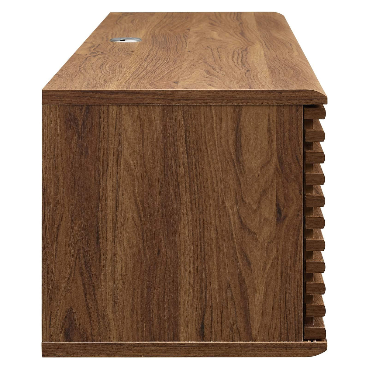 Modway Render 60" Mid-Century Modern Wall Mount Media Console TV Stand, 60 Inch, Walnut Modway