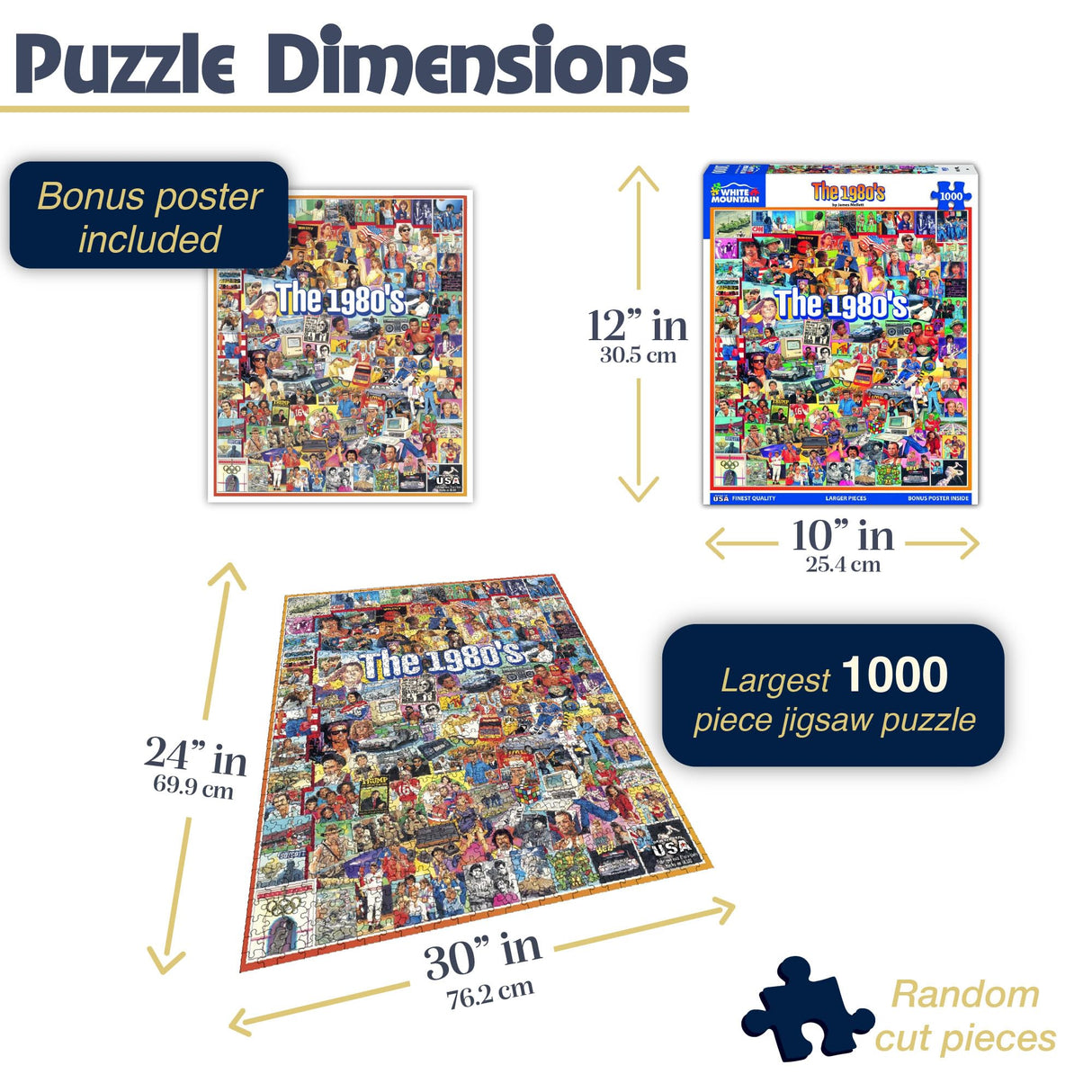 White Mountain Puzzles The Eighties - 1000 Piece Jigsaw Puzzle White Mountain