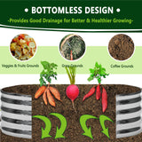 DIIYIV 3PCS 2x2x1FT Galvanized Raised Garden Bed Kit,Vegetable Boxes-Round Metal Flower Box,Large Planter Raised Beds Outdoor Garden for Planting,Fruit,Herb-Sliver DIIYIV