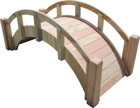 SamsGazebos Miniature Japanese Wood Garden Bridge 25 Inches Unfinished SamsGazebos