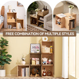 KIRIGEN Stackable Wood Storage Cube /Basket/ Bins Organizer for Home Books Clothes Toy Modular Open Cubby Storage System - Office Cubical Bookcase Closet Shelves C26-NA KIRIGEN