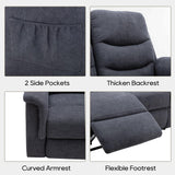 Consofa Reclining Loveseat with Console, Wall Hugger Love Seat Recliner RV Theater Sofa, Double Recliner Loveseat with Cup Holder and Side Pocket for Living Room (Gray) Consofa