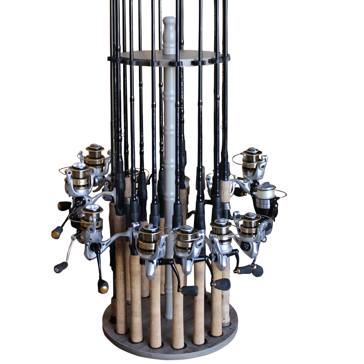 Rush Creek Creations | Fishing Rod Holder for 16 Fishing Poles, Garage Organization and Storage, for Reels, Gear, Accessories, Tackle Box Rush Creek Creations