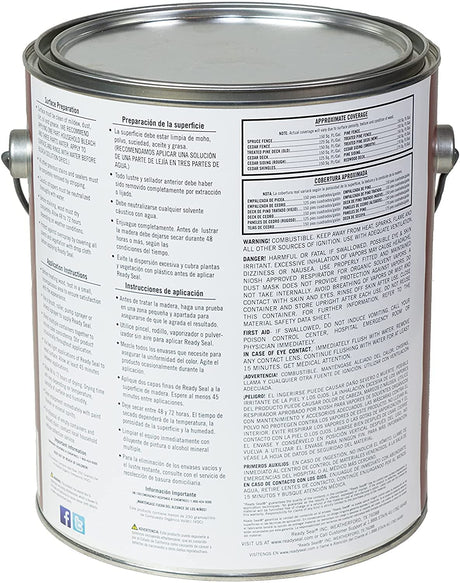 Ready Seal Stain & Sealer for Wood, Outdoor Deck and Fence - All-in-One Exterior Wood Stain and Waterproofing Sealant – Easy to Apply, No Back Brushing Needed, UV Protection - 1 Gallon, Dark Walnut Norkan, Inc.