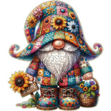Hlison Wooden Jigsaw Puzzles, Gnome Wooden Puzzles for Adults with Unique Shape, Medium 10.3"x11.8" Wooden Puzzles with Exquisite Wooden Box Packaging Hlison